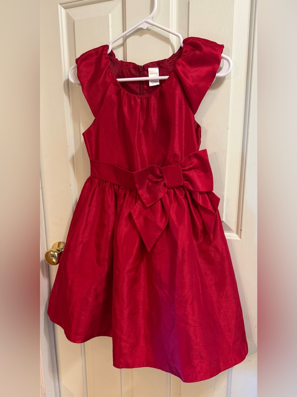 Gymboree Fancy Red Dress with Large Bow - Picture 2 of 7